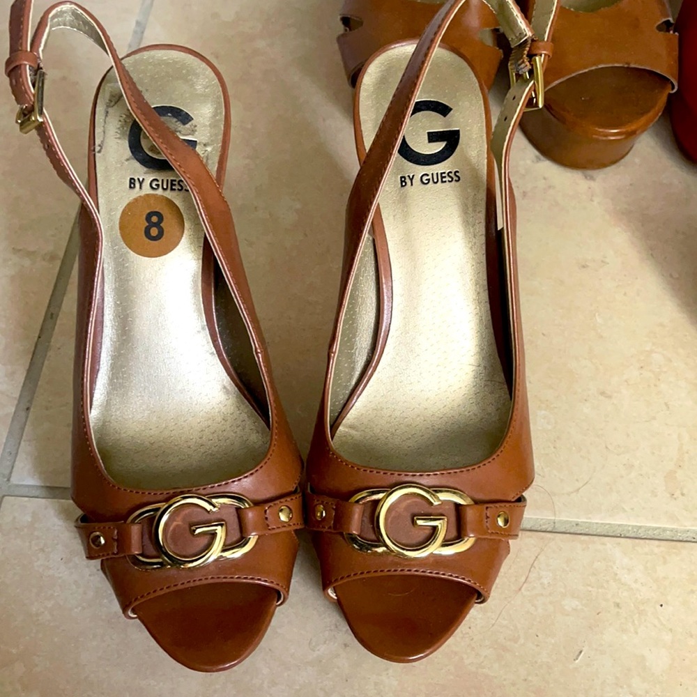 Guess brown high heels sz8